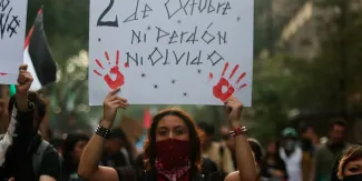 Marcha del 2 de octubre avanza entre memoria y daños en CDMX