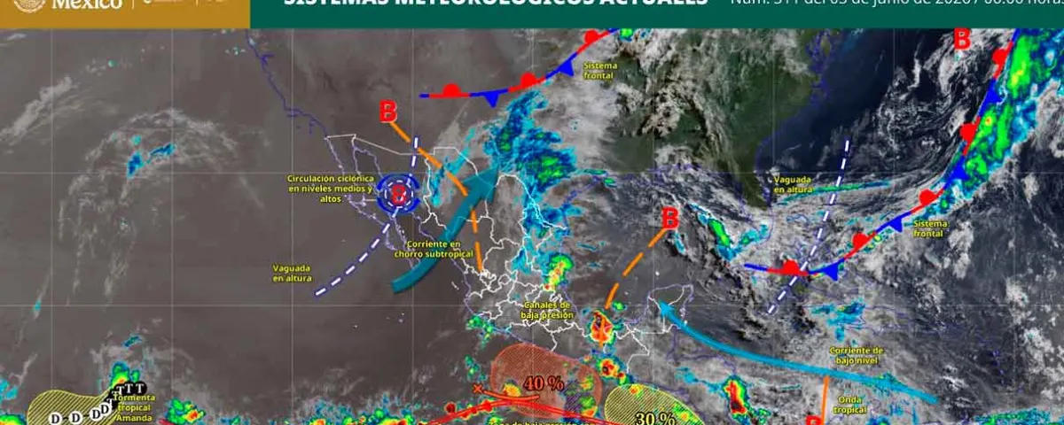 Temporal de lluvias afectará gran parte de México; Puebla espera precipitaciones intensas este 5 de junio