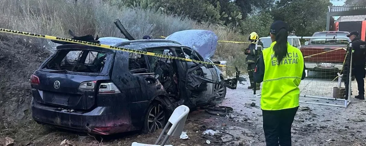 Así fue el momento en que explotó un vehículo con pirotecnia en Cuautitlán Izcalli