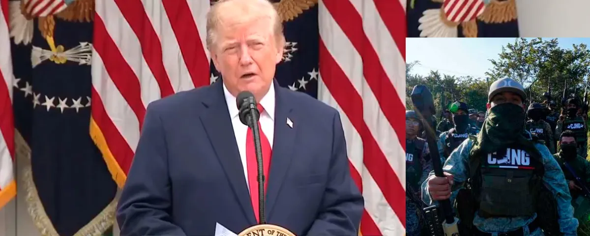 Trump reitera que cárteles controlan México y subraya ataques por tierra 