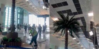 VIDEO. Colapsa techo de plafones del AIFA; desata críticas en redes sociales