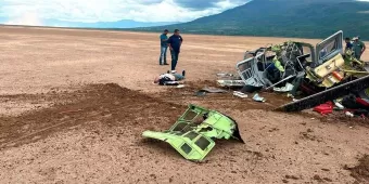 VIDEO. Helicóptero se desploma en la Laguna de Sayula: hay cuatro heridos