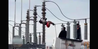 VIDEO. Mujer trepa a transformador de energía en Utah